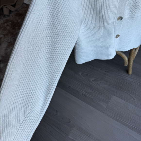 Ribbed cotton-blend cardigan size Medium - Picture 9 of 9